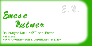 emese mulner business card